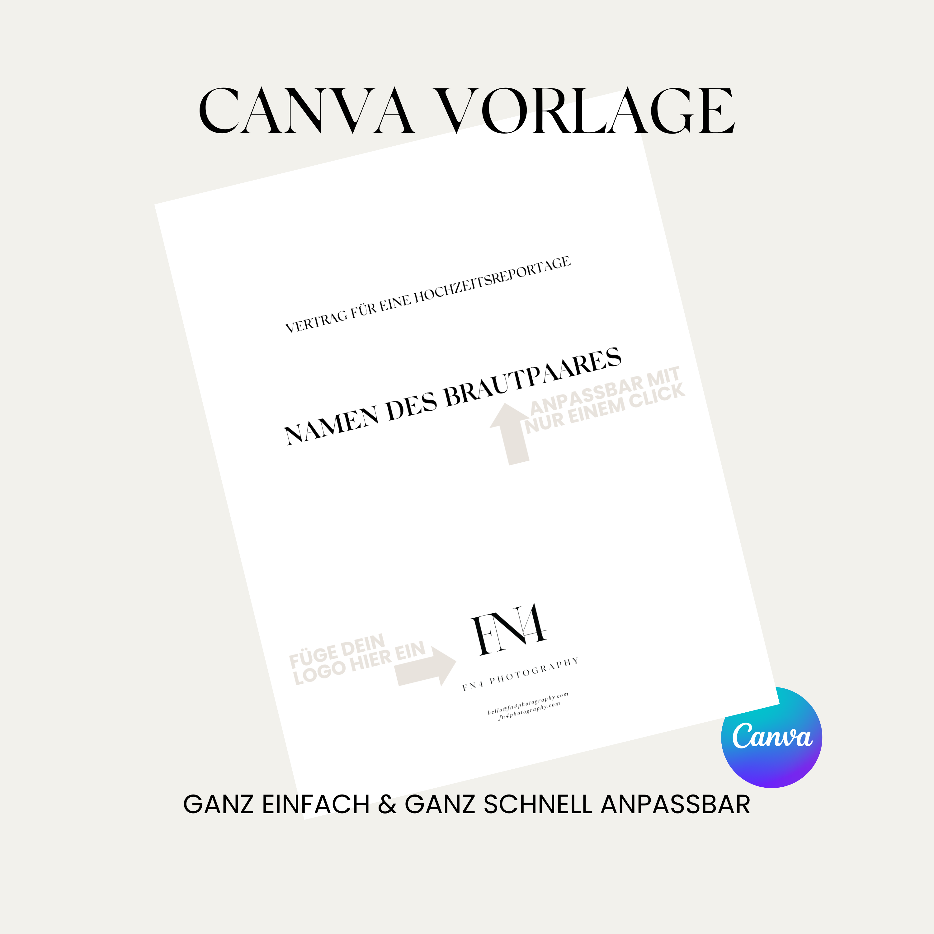 Hochzeitsvertrag für Fotografen